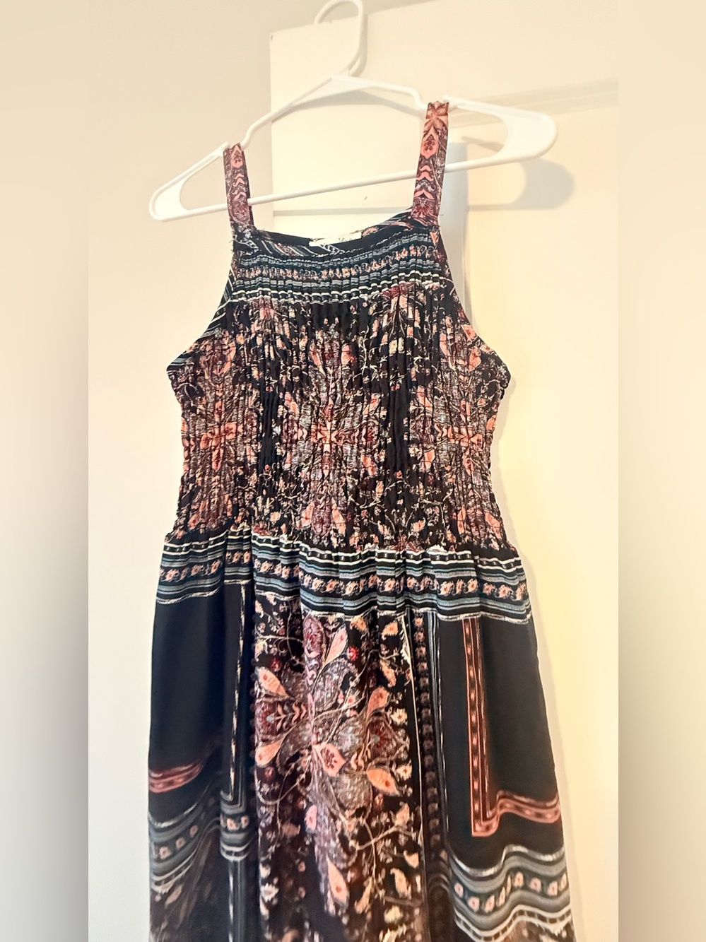 bailey blue Black Maxi Dress with Pink Floral Print - Picture 3 of 11